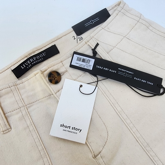 Liverpool Los Angeles Utility Shorts Flap Pockets 4 1/2" Inseam Size 26 NEW - Picture 3 of 13